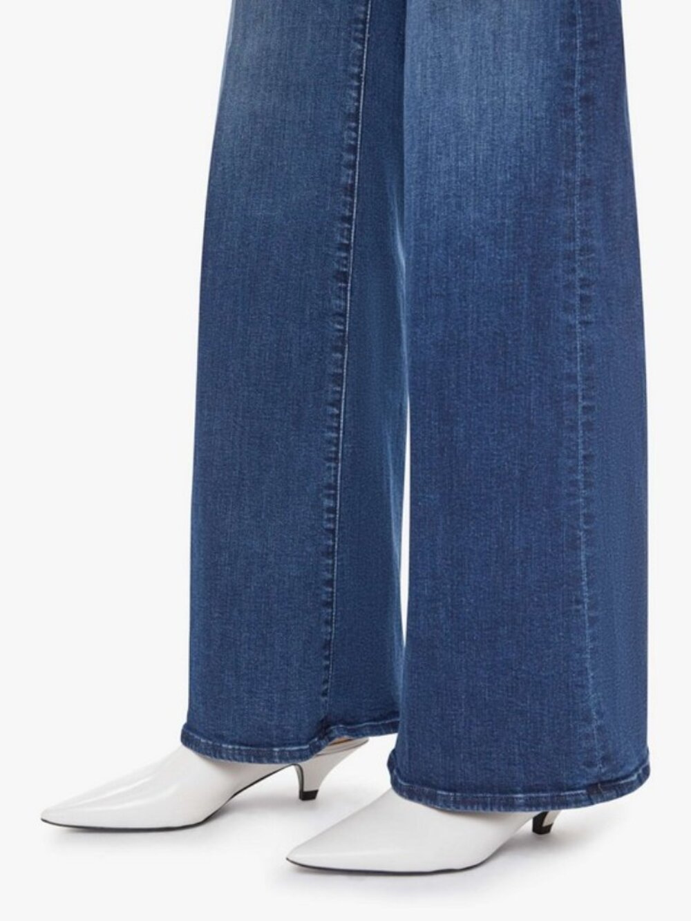 💕MOTHER💕 The Hustler Roller Sneak Jeans ~ Heirloom Blue 31 NWOT Wide Leg - Picture 5 of 16